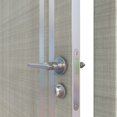 ТАНДОР МОДЕЛЬ 506, ДУБ СЕРЫЙ/ АЛЮМИНИЕВАЯ КРОМКА ПО ТОРЦАМ/ ВЕРТИКАЛЬНЫЕ АЛЮМИНИЕВЫЕ МОЛДИНГИ