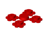 Plant Flower Small, 4 on Sprue, Red (3742c01 / 374221 / 4106915)