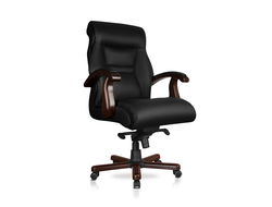 Кресло Sumon (Сумон) Прага, натуральная кожа, черный