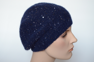 Вязаный тонкий зимний берет vizio италия 6943