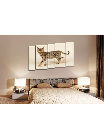 Модульная картина "Пятнистый кот"