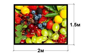 Интерьерный видеоэкран с шагом пикселя Р4 мм., размер 2 на 1,5 м.