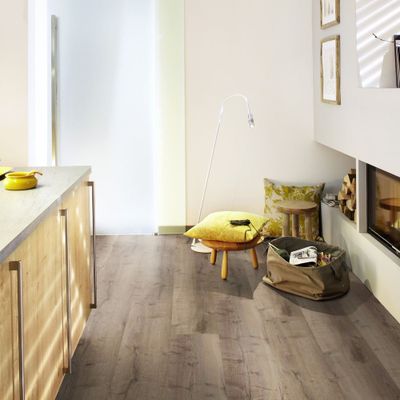 Виниловый пол Wineo 400 Wood XL Дуб тёмно-серый уютный DB300WXL 31 класс толщина 2.0 мм клеевой 4.24 м2