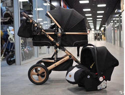 Детская коляска 3 в 1 Luxmom 518 Черный