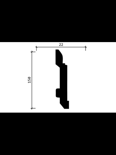 Напольный плинтус Decor-Dizayn DD702, для покраски, влагостойкий, ударопрочный, 2 метра