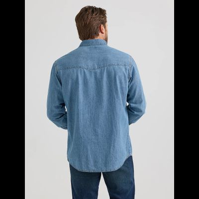 Рубашка Wrangler® Classic Denim Western Snap Shirt