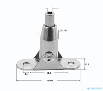 Цанговый зажим для тросика поворотный