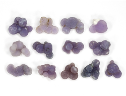 Халцедон фиолетовый виноградный, коллекционный образец в ассортименте, Индонезия (12-15 мм, 0,8-1,3 г) №28596