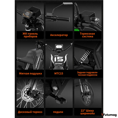 Электропитбайк HITWAY MTC15