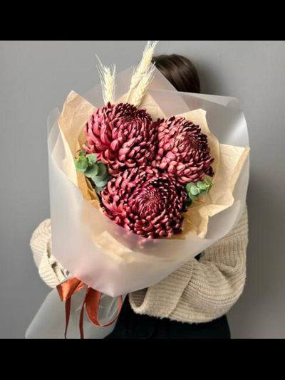 3 хризантемы &quot;Бигуди&quot;