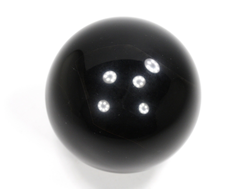Шар обсидиан чёрный, Мексика (50 мм, 166 г) №35930