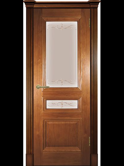 Дверь со стеклом АП47 Оливия дуб медовый