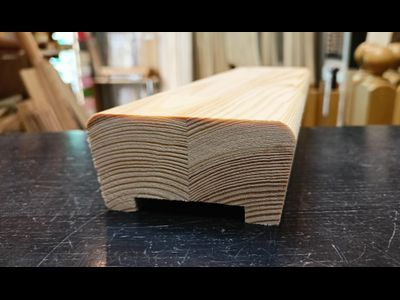 Поручень из массива дуба, ясеня, бука цельный, цельноламельнный, сращенный