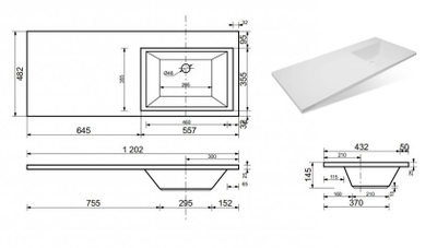 Мебель для ванной Opadiris Фреш 120 белый для стиральный машины (фасады стекло, раковина справа)