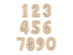 Фольгированная цифра - "Кремовая"