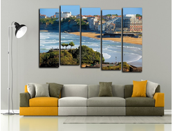 Модульная картина "Городок у берега"