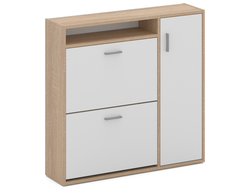 Тумба для обуви Толедо-1 Дуб сонома, белый