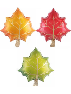 Шар 24"/61 см "Кленовый лист" МИКС