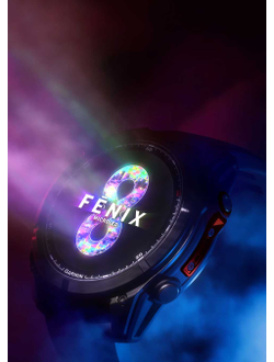 Часы Garmin Fenix 8 Pro — 51 мм MicroLED Sapphire Carbon Gray DLC Titanium Black / Pebble Gray