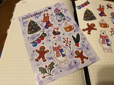 Наклейки «Новогодние», 10х15 см бумага