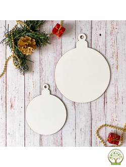 Ёлочное украшение "Шар" 12х9 см/ХДФ т. 3 мм