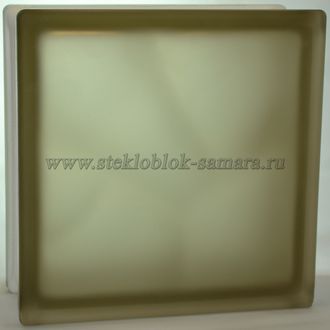 Стеклоблок Vitrablok окрашенный в массе волна бронзовый матовый