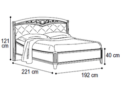 Кровать "Curvo Fregio Capitonne" 180х200 см