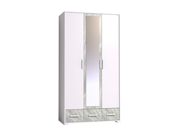 Спальня АЙРИС - АЙРИС 444 Шкаф для одежды и белья Белый/Статуарио