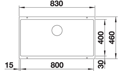 Мойка Blanco SUBLINE 800-U с отв.арм. InFino, 523143