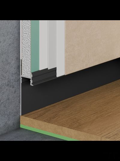 Теневой плинтус скрытого монтажа Pro Design 7209 Черный Муар RAL 9005