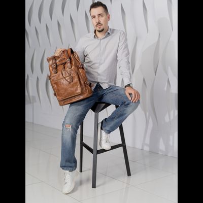 Кожаный рюкзак Volturno cognac/brown (арт. 3004-03)