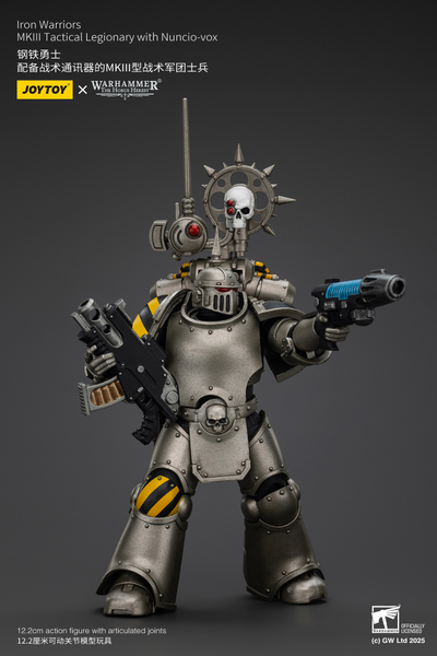Легионер-связист Железных Воинов (Warhammer Horus Heresy) - КОЛЛЕКЦИОННАЯ ФИГУРКА 1/18 Iron Warriors MKIII Tactical Legionary with Nuncio-vox (JT01468) - JOYTOY