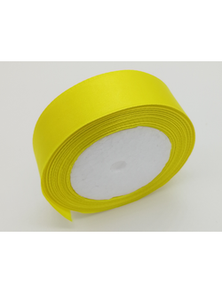 Лента атласная 25 мм, цвет лимон арт. 15