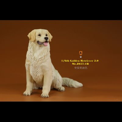 Белый ретривер (сидящий) - Коллекционная ФИГУРКА 1/6 scale Animal Model Golden Retriever 2.0 (MRZ057-1B) - Mr.Z