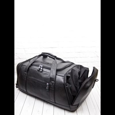 Кожаная дорожная сумка / рюкзак Napoli black 
(арт. 4034-01)