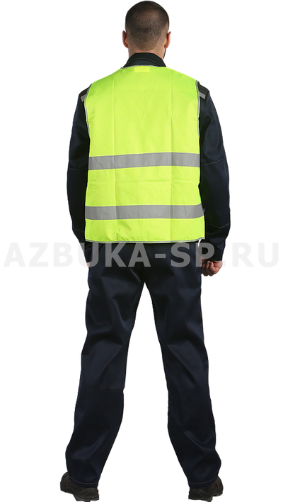 Жилет сигнальный 2 полосы лимон