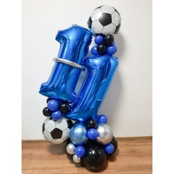 КОМПОЗИЦИЯ ИЗ ШАРОВ "Цифры на стойке. Футбол"