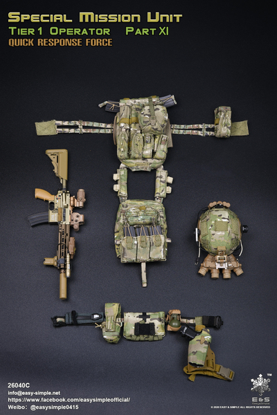 БОЕЦ СИЛ СПЕЦИАЛЬНЫХ ОПЕРАЦИЙ США - Коллекционная ФИГУРКА 1/6 scale SMU Tier 1 Operator Part XI Quick Response Force (26040C) - Easy&Simple