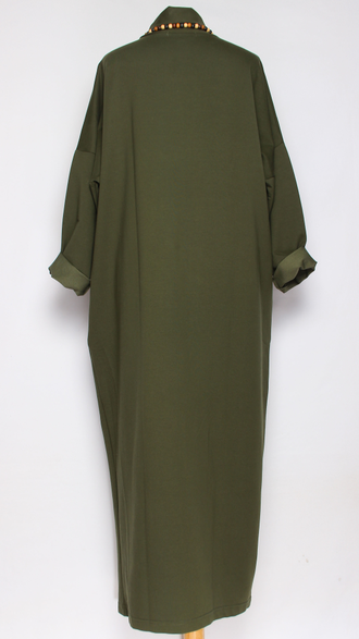 Платье "Кимоно хомут" хаки р.50,52,56