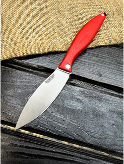 Фрикционный складной нож Канадец Большой сталь VG-10, рукоять красный G10