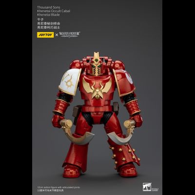 Легионер кабала Кхенетая Тысячи Сынов (Warhammer Horus Heresy) - КОЛЛЕКЦИОННАЯ ФИГУРКА 1/18 Thousand Sons Khenetai Occult Cabal Khenetai Blade (JT6069) - JOYTOY