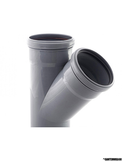 Тройник для канализационной трубы 32 40 110 под 45 и 90 гр. Политэк