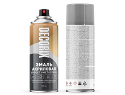 Аэрозольная эмаль "металлик" DECORIX, 520 мл, серебро