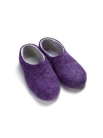 Войлочные тапочки женские фиолетовые