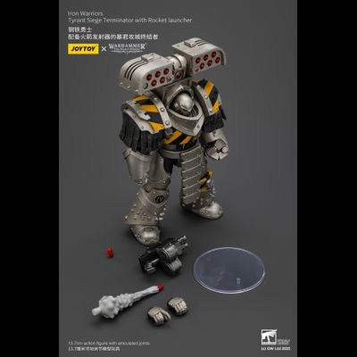 Осадный терминатор-титан Железных Воинов (Warhammer Horus Heresy) - КОЛЛЕКЦИОННАЯ ФИГУРКА 1/18 Iron Warriors Tyrant Siege Terminator with Rocket Launcher (JT01475) - JOYTOY