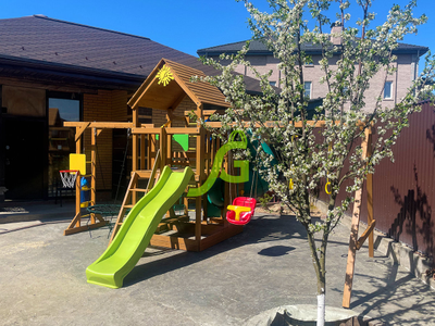 Детская площадка IgraGrad Крафт Pro 4 с трубой мод.2