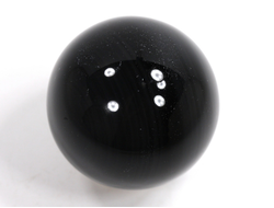 Шар обсидиан чёрный, серебристый, Мексика (40 мм, 76 г) №35797