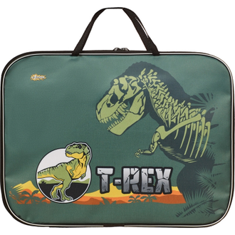 Папка для тетрадей №1 School T-Rex А4 ткань, 35х27х2 см