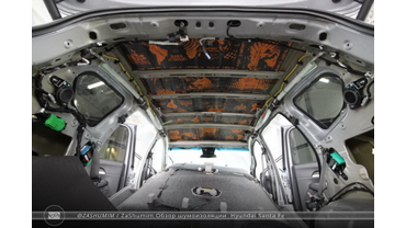 Фото отчет шумоизоляции Hyundai Santa Fe