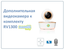 Дополнительная поворотная видеокамера для комплекта Ramili Baby RV1300